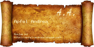 Apfel Andrea névjegykártya